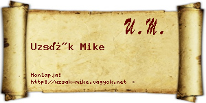 Uzsák Mike névjegykártya
